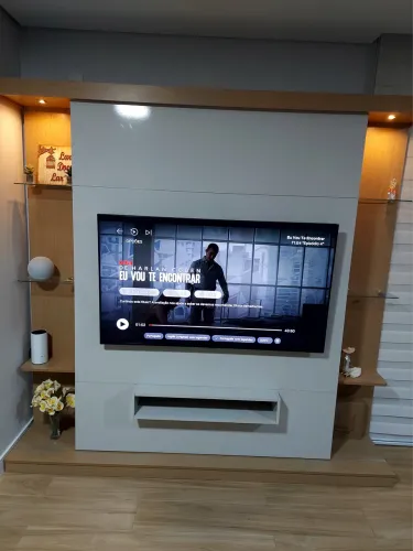 Estante/rack de madeira mdf com led