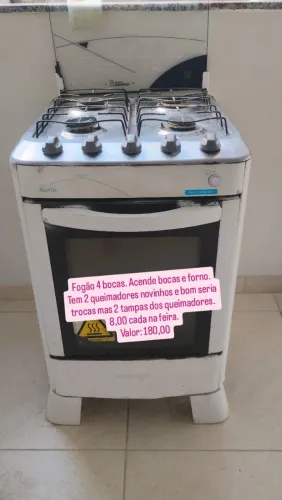 FOGÃO 4 BOCAS. FUNCIONANDO. LEIA A DESCRIÇÃO DO ANÚNCIO ?