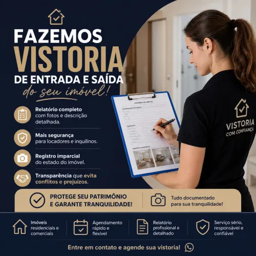     Vistoria de Entrada e Saída de Imóveis | Laudo com Fotos
