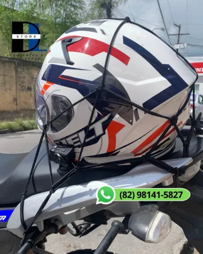 Rede elastica de moto para segurar capacete na moto