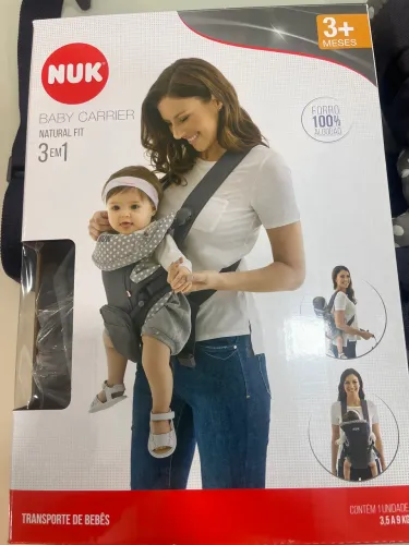 Canguru Baby Carrier Natural Fit 3 Em 1 Cinza - Nuk