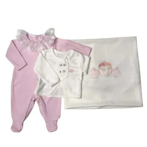 Kit Saída Maternidade Menina RN Rosa (Novo)