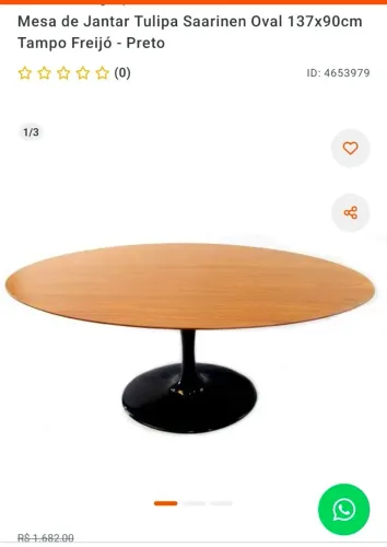 Mesa oval de jantar 137x90 usada(brinde 6 sousplat redondos) 