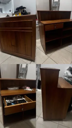 Vende-se caixa de loja/bar/conveniência em madeira angelim.