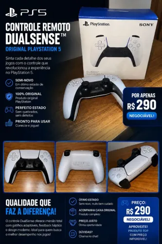 CONTROLE DUALSENSE PS5