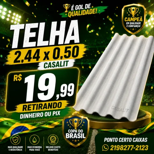 TELHA 2.44 x 0.50 CASALIT
