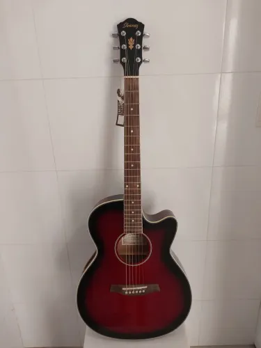 Violão Elétrico ibanez aço AEG8E TRS 