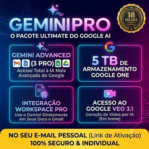 Gemini Pro 18 Meses + 5 TB Armazenamento