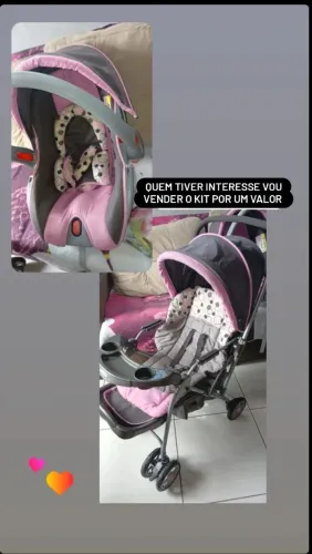 Carrinho de bebe com bebê conforto 