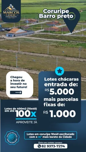 Lotes chácaras na Cidade de coruripe
