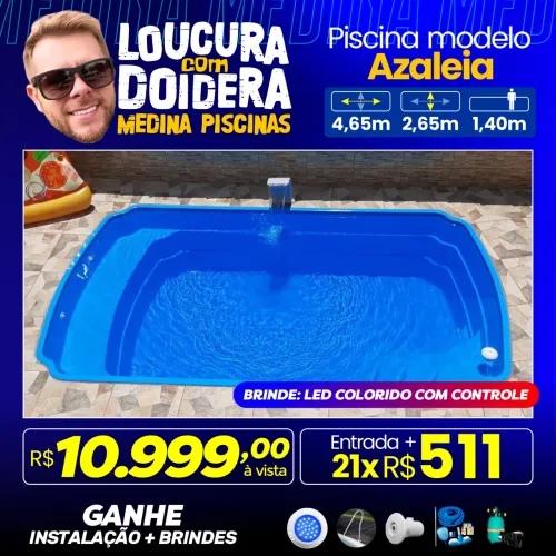 Piscina modelo Azaleia 4,65m x 2,65m x 1,40m