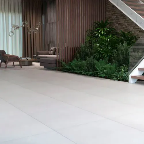 Porcelanato Cimentício Acetinado Interno Borda Reta 84x84cm Urban Off White Elizabeth