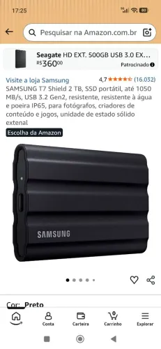 SSD externo 2 terá