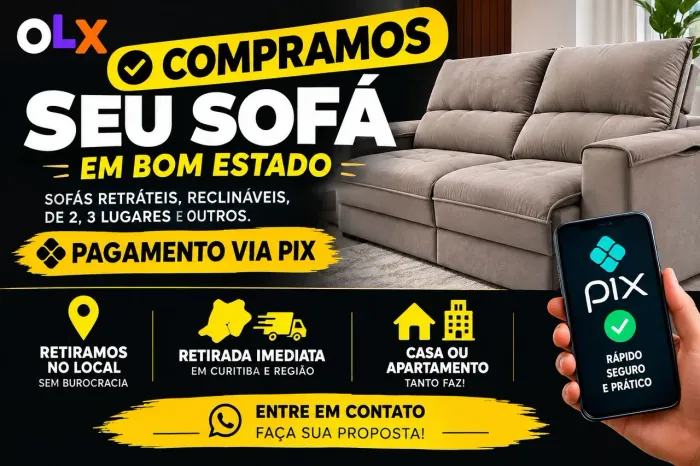 Sofá Retrátil e Reclinável em Ótimo Estado
