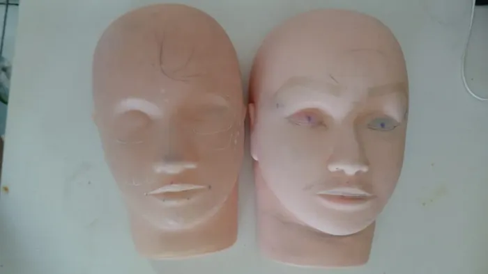 Rosto de silicone para designer de sobrancelhas
