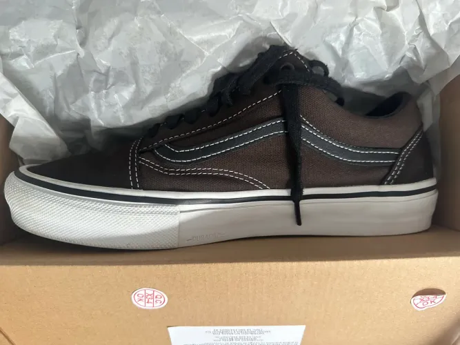 Tênis Vans Old Skool 40 marrom/branco usado 
