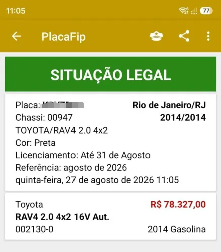 Toyota RAV4 2.0 4X2 16V Aut. 2014