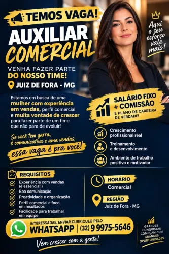 Vaga para vendedora