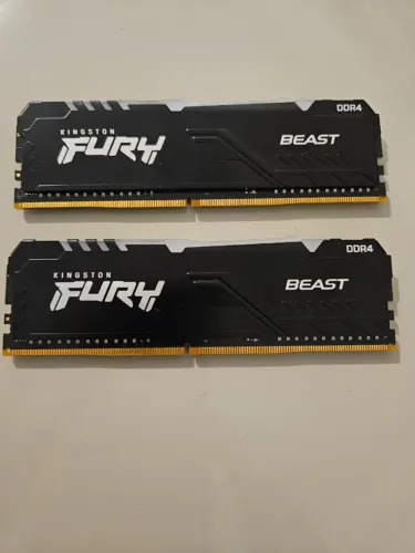 Memória Kingston Fury Beast, RGB, 16GB (2x8GB), 3600MHz, DDR4, CL17