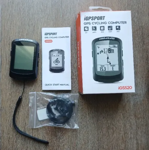 Ciclocomputador GPS iGPSPORT iGS520 - Completo na Caixa (Impecável)