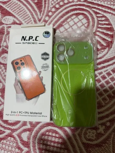 Capa para iPhone 17 Pro Max - Couro Ecológico com Anel Magnético (Verde)