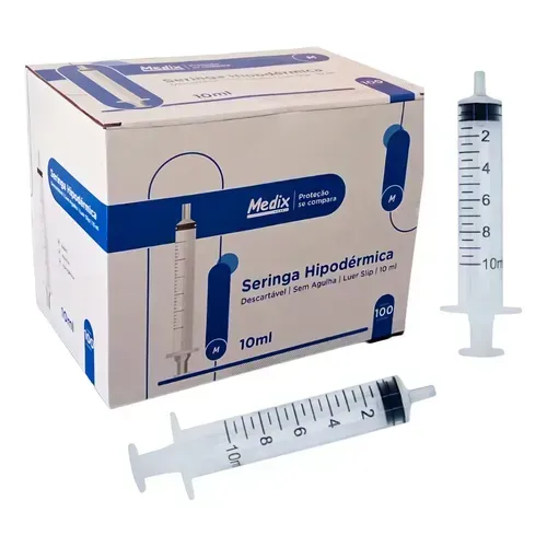 Lote 3 Caixas Seringa Medix 10ml Bico Liso Sem Agulha - 50% OFF
