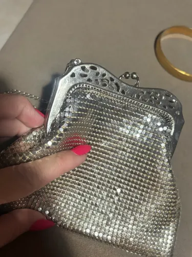 Bolsa prata vintage 15x10