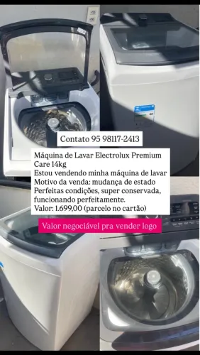 Máquina de lavar valor negociável pra vender logo 