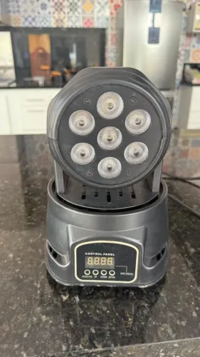 Mini Moving Head 7 Led X 12w Rgbw Bivolt Dmx Iluminação Dj