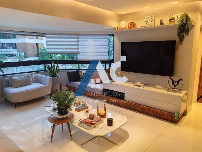 Apartamento Alto Padrão 133m², finamente decorado, com 3 suítes, nascente no Horto Florest