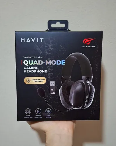Headset Gamer HAVIT Fuxi-H3, Driver 40mm, Bluetooth, Dongle, Cabo USB-C e P2