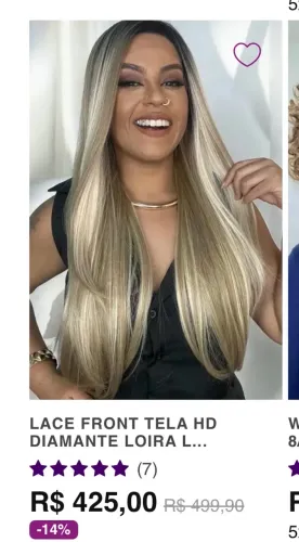 Lace front loira nova!!
