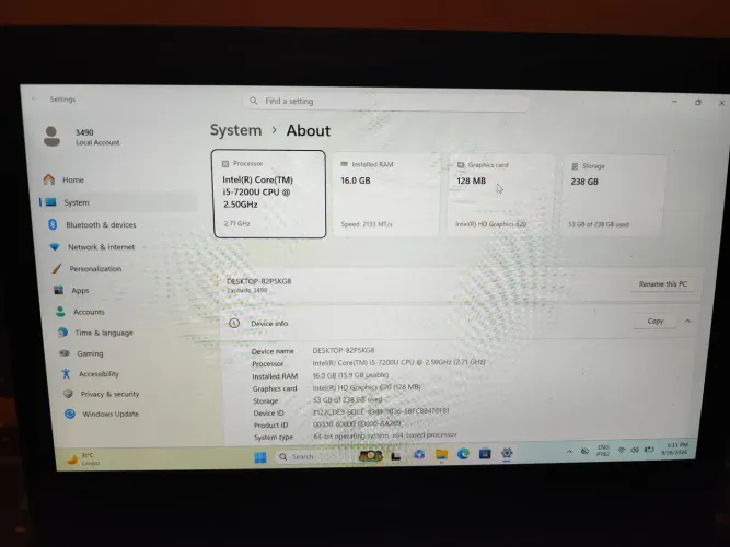 Notebook Dell Latitude 14 (3490) - 16GB RAM DDR4 / CORE i5-7200 CPU@2.50 GHZ 256 SSD