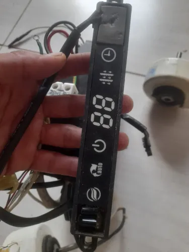 Placa, ventilador e display da midea luna de 18.000 btuh
