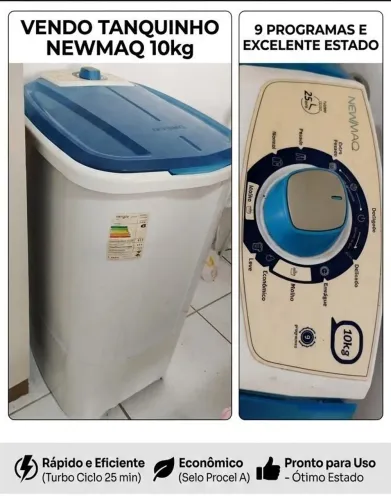 Tanquinho de lavar roupa Newmaq 10kg