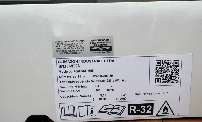 Título  Ar-Condicionado Split Inverter Midea 18.000 BTUs Quente/Frio 220V | Semi Novo