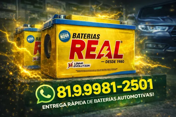 Bateria automotiva Real 60ah - entrega e instalação grátis