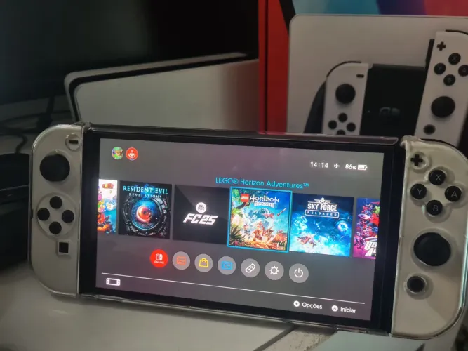 Nintendo switch oled desbloqueado com vários jogos