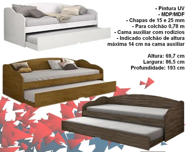 Sala quarto sofá cama
