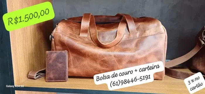 Bolsa + carteira 100 % couro R$1.500 *