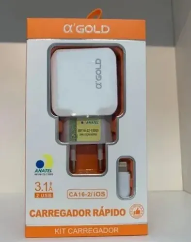 Carregador para iPhone com cabo USB 3.1a