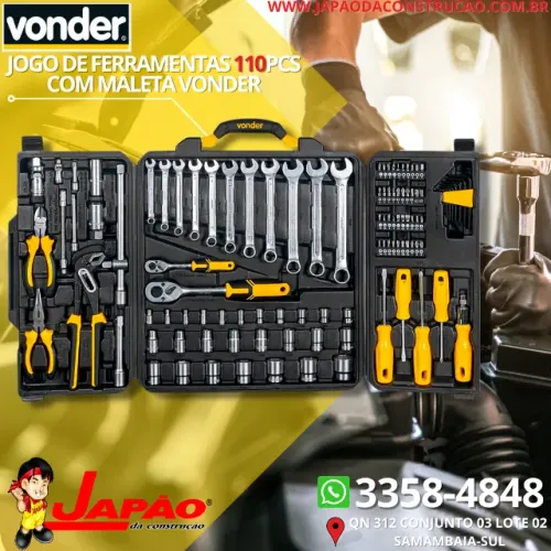 Kit Jogo de Ferramentas 110 Peças Vonder Com Maleta Oferta Por Tempo Limitado