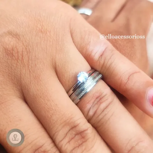 Alianças Roma Diamantada 4mm