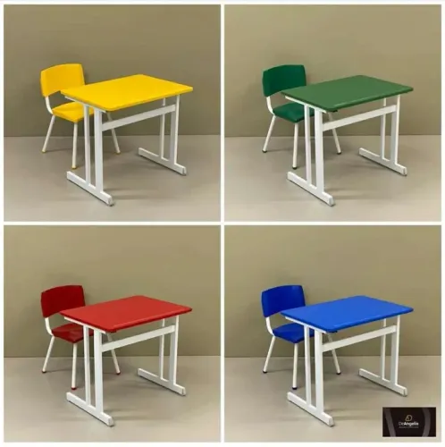 Conjunto escolar Mesa com cadeira