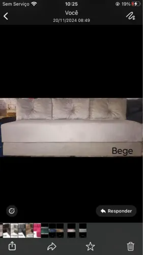 Sofá Cama Bege 3 lugares