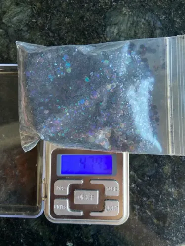 Glitter preto para artesanato