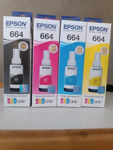 Kit de Tinta Epson T664- Black, Yellow, Magenta e Ciano