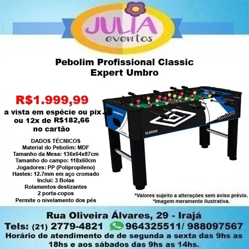 Pebolim Profissional Classic - Expert Umbro Yeladim