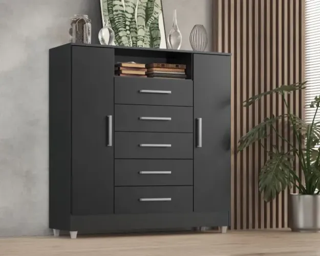 Comoda com gavetas e duas portas - Entrega e montagem inclusa