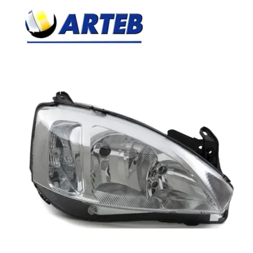 Farol Principal Dir. Chevrolet Corsa/Montana Lente Lisa Cromado Arteb 2008/2012 - 0160720